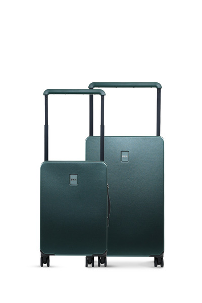 GROUND Jade 2'li Valiz Seti Orta-Kabin - Geniş Çekçekli – Yeşİl - 10670