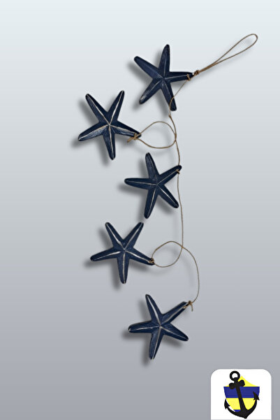 ema زخرفة شرفة معلقة على شكل نجمة البحر الخشبية الخشبية