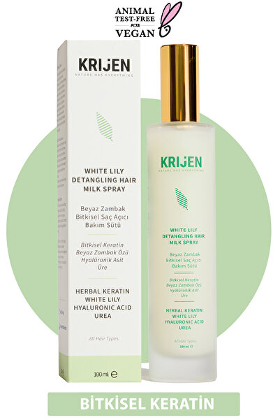 Krijen Beyaz Zambak Bitkisel Kolay Tarama Sağlayan Keratin Sütü 100 Ml- Bitki...