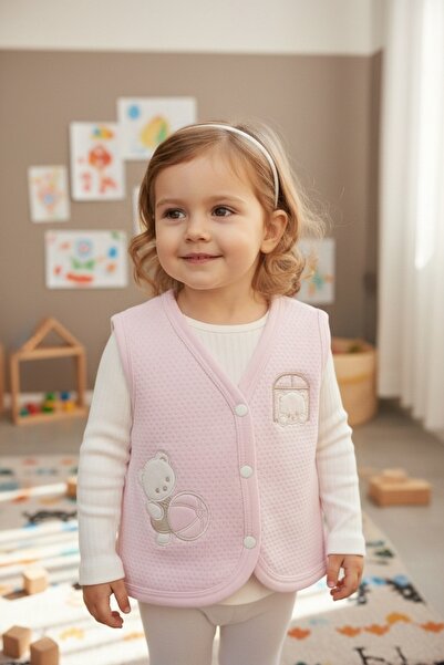 Ercahome tekstil Quilted Pink Baby Girl Vest