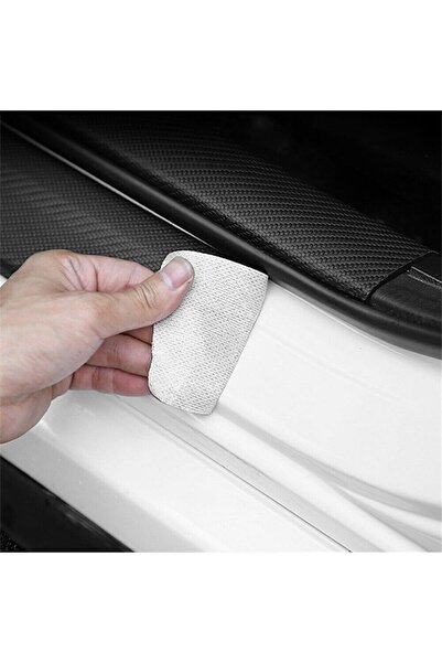 Autowise Fiat Logolu Karbon Kapı Eşiği Koruyucu Bant Folyo 4'lü Set