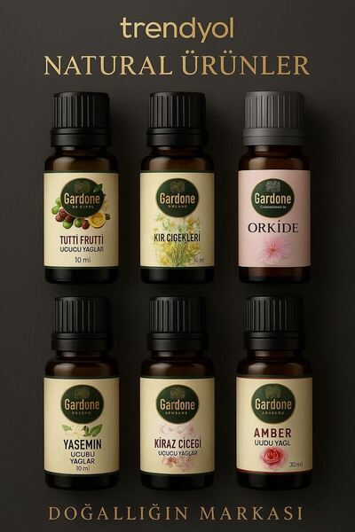 Gardone Favori 6'lı Set Esansiyel Uçucu Yağ Aromaterapi Difizör Esansı Hava N...