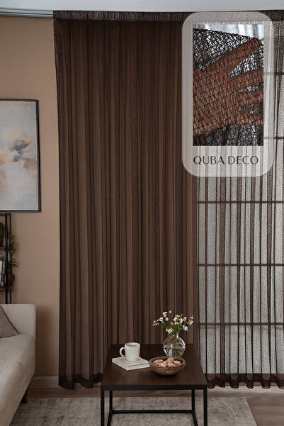 QUBA DECO Modern Makrome Örgü File Pileli Tül Perde Salon Oturma Odası Yatak ...