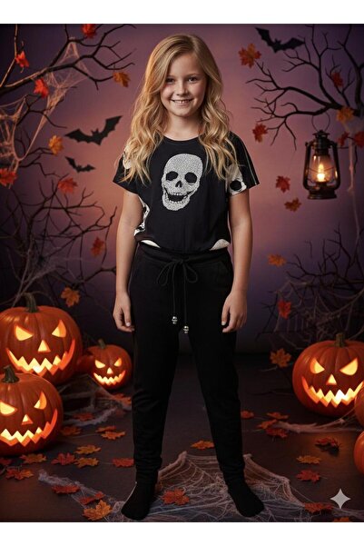 Hilal Akıncı Kids Дівчачий комбінезон з малюнком черепа