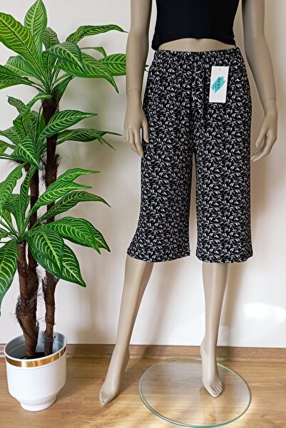 VİP BERA TEKSTİL Kadın Desenli Yumuşacık Esnek Penye Bermuda Altı