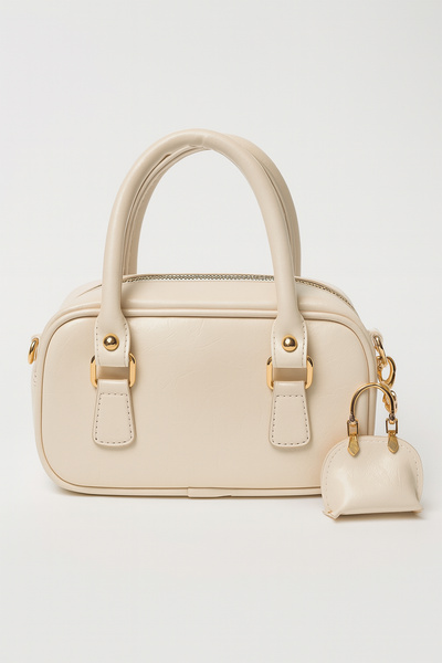 Moon Çanta Moon Charmlux 802 Shoulder Bag Ecru