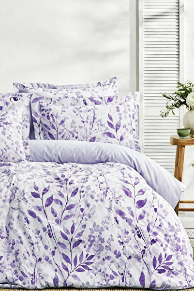 İQON Egyszemélyes elasztikus paplanhuzat szett - AKVARELL LILA