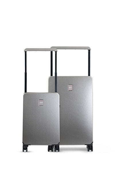 GROUND Jade 2'li Valiz Seti Orta-Kabin - Geniş Çekçekli – Vizon - 10670