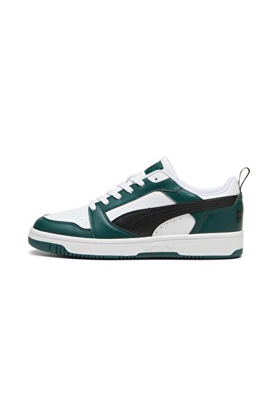 Puma Rebound v6 Low-PUMA White-PUMA Black-Dark Myrtle