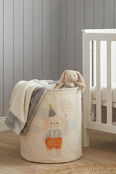 homyjr's Sevimli Tavşan Figürü Baskılı Filesiz Çok Amaçlı Oyuncak Çamaşır Sak...