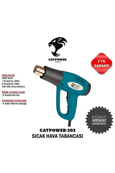 Cat Power Catpower 202 Sıcak Hava Tabancası 2000 Watt (2 Yıl Garantili)