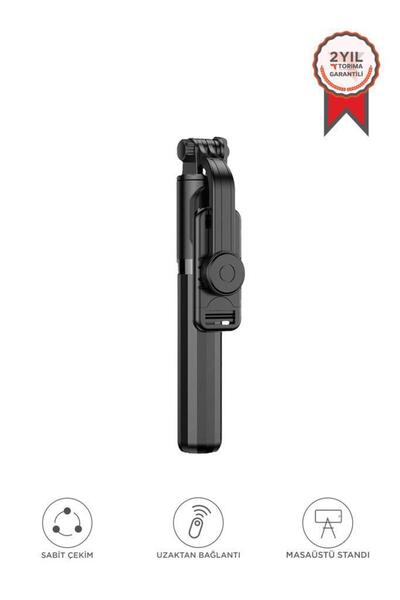 Torima Tripod Çok Amaçlı Kumandalı Android Ios Uyumlu Selfie Çubuğu Q07 Siyah