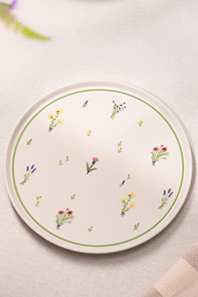 Rakle Botanical Ceramic 4-Piece Serving Plate Set 26.5 cm