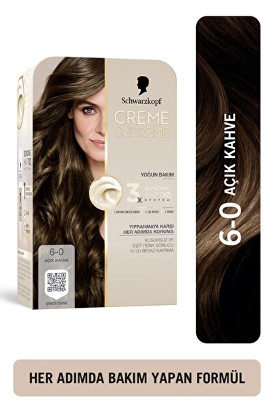Schwarzkopf Creme Supreme 6-0 Açık Kahve