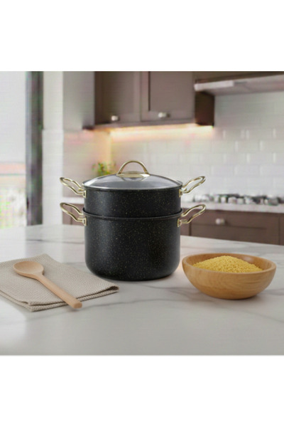 Evren 3 Parça 26 Cm Süzgeçli Kuskus Tencere Seti 7,2 Lt