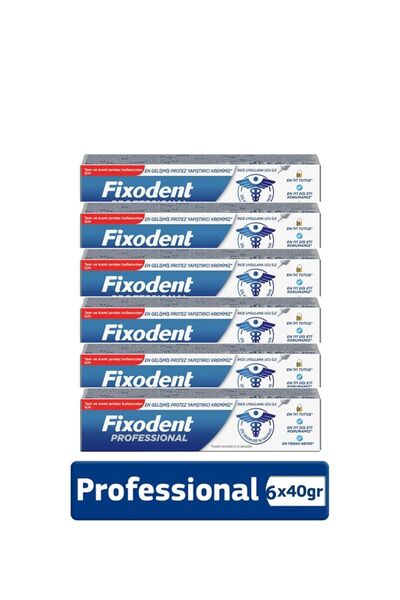 Fixodent Professional Diş Protez Yapıştırıcı Krem 40gr X 6