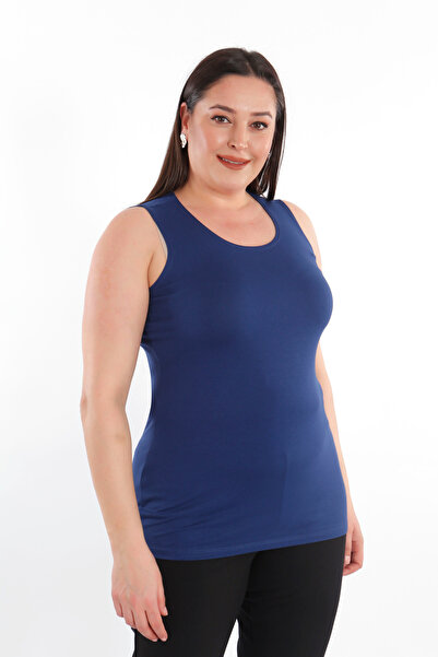 SERTUĞ Μπλούζα με φαρδύ λουράκι Basic Indigo