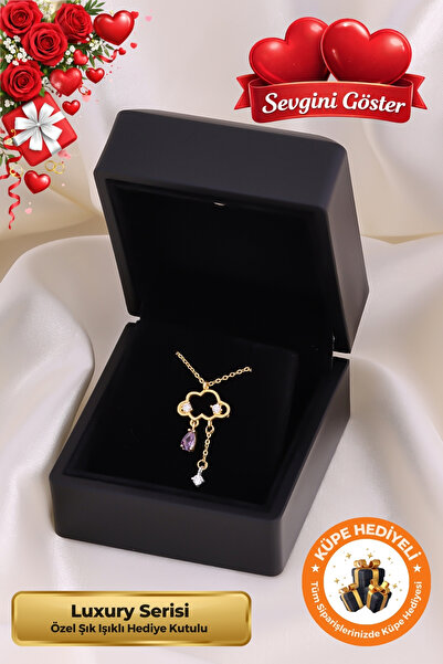 Lucente Jewellery Işıklı Hediye Kutulu Bulutlu 925 Ayar Gümüş Kaplama Sevgili...