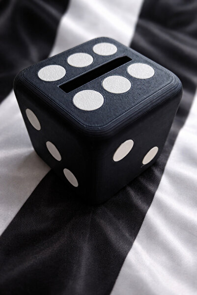 Mey3DDesign Şanslı Zar Kumbara, Şık ve Güzel, İster Size İster Çocuğunuza