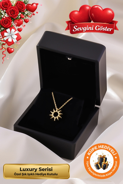 Lucente Jewellery Işıklı Hediye Kutulu Güneş 925 Ayar Gümüş Kaplama Güneşli S...