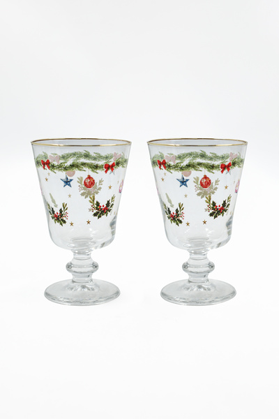 Rakle Pine Glow Set of 4 Footed Glasses 280 Cc