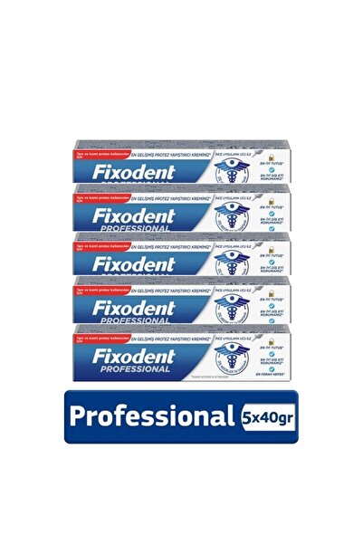 Fixodent Diş Protez Yapıştırıcı Krem Plus Güçlü Tutuş 40 gr X5 Adet