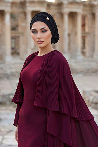 Aisha's Design Готовий тюрбан з аксесуарами, чорний, HT-95