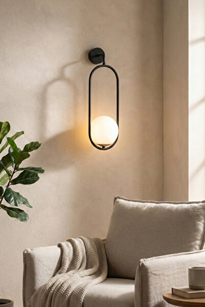 AbajurAksesuar Jacquard Black Sconce