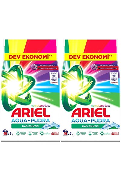 Ariel Matik Toz Çamaşır Deterjanı 14kg Renklilere Özel/dağ Esintisi (92 YIKAM...
