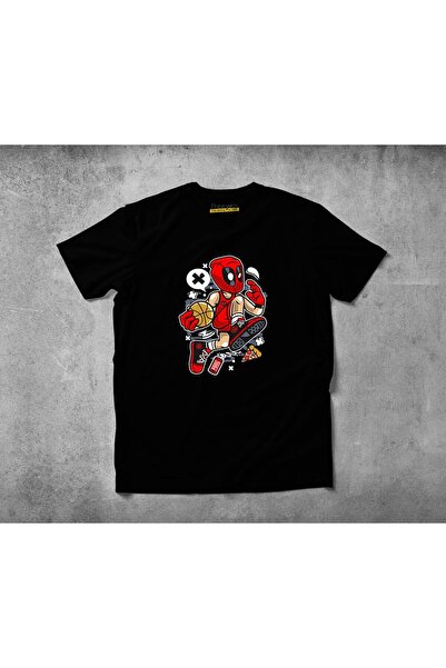 Freeyez Deadpool košarkaška unisex pamučna četkana majica