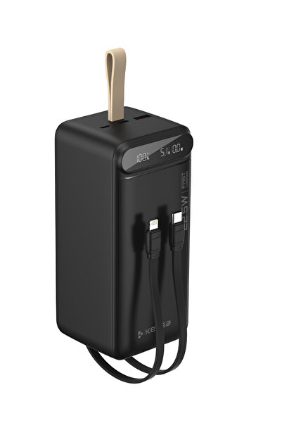 Kensa Ultra Hızlı Şarj 50000 Mah 4 USB Çıkışlı Dijital Göstergeli Aydınlatmal...
