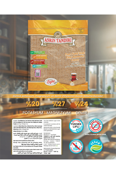 ASRIN TANDIRI 2'Lİ PAKET ( 2 paket Ekşi Hamurlu Yulaf Lavaş Ekmeği)