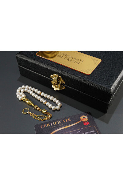 TESBİHSARAYI İnci Tesbih-Reis Model Orj İnci-Altın Kaplama İnci Tesbih-İnci-T...