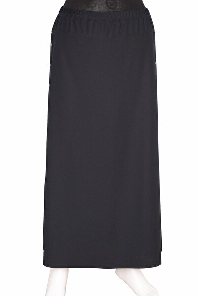 Hermevsim Hesna Women's Destan Side Staple Detailed Lined Elastic Navy Blue S...