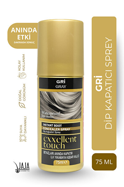 Jaja Gri (Grey) Dip Kapatıcı Saç Spreyi | 75 ML & Pratik Uygulama