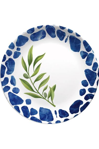 Fern&Co. Desenli  4'lu Büyük Tabak Seti