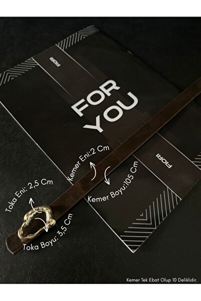 Fiori Tasarım Çubuk Toka İnce Kadın Kemeri, Ceket Kemeri, Gömlek Kemeri, Elbi...