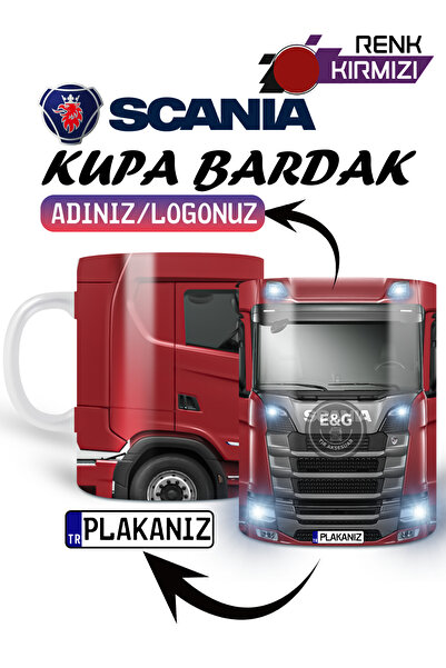byerkans Kişiye Özel Scania S Serisi Temalı Kupa Bardak