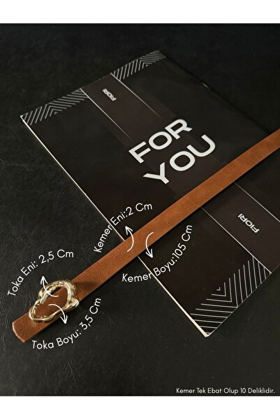 Fiori Tasarım Çubuk Toka İnce Kadın Kemeri, Ceket Kemeri, Gömlek Kemeri, Elbi...