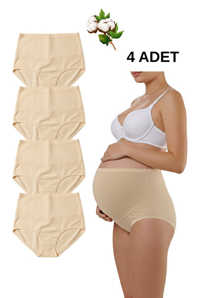 Hmd High Waist 4-Piece Mixed Maternity Panties Set |   Cotton & Elastane Comf...
