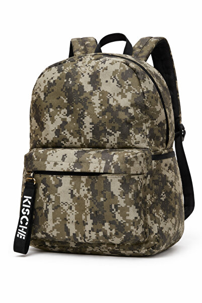 KISCHE حقيبة ظهر رياضية يومية مزدوجة اللون من Ineed You School بنمط عسكري مموه