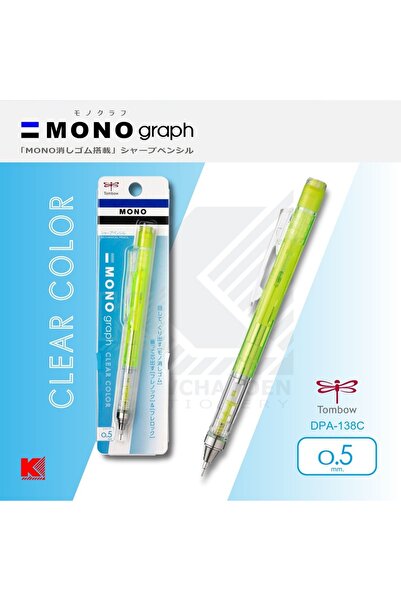 Tombow Mono Graph Versatil 05 mekanik kalem ŞEFFAF YEŞİL