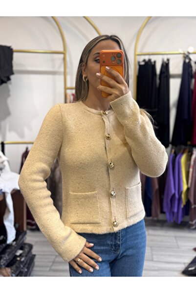 Dilvin Glitter Knitwear Cardigan