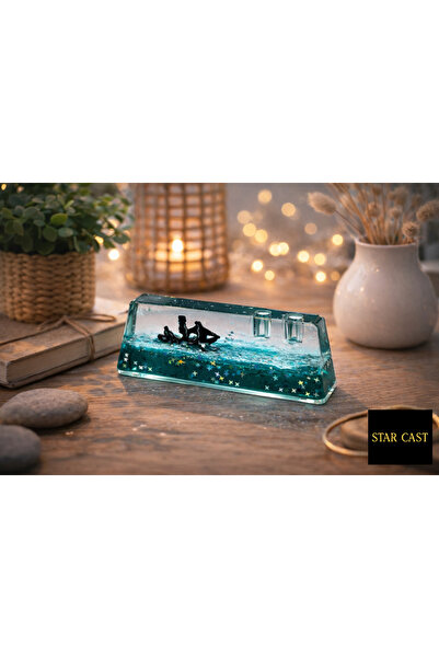 STAR CAST Dekoratif Batmayan Gemi Şişe Akvaryum – Masaüstü Deniz Temalı Hediye