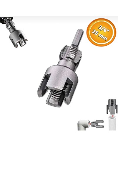 Anşin AS25 Pvc Pprc Plastik Boru İç Ve Dış Diş Açma Aparatı 3/4” 25 mm
