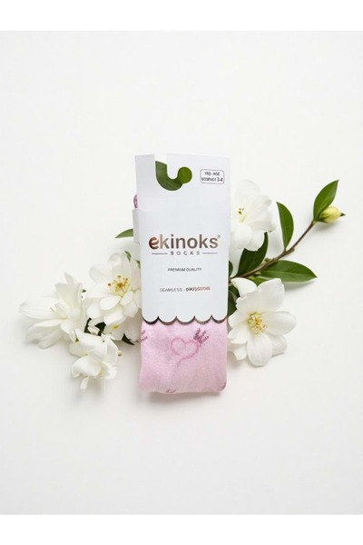 Ekinoks KALPLİ DİKİŞSİZ KOTON KIZ ÇOCUK KÜLOTLU ÇORAP Pembe