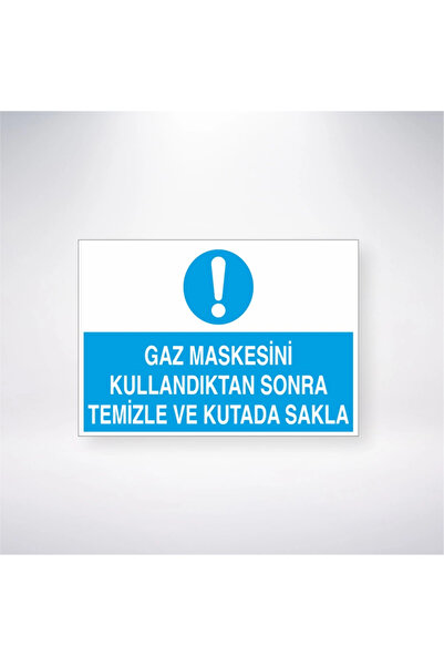 Reysa Tasarım قم بتنظيف قناع الغاز بعد استخدامه وقم بتخزينه في العلبة، ملصق ل...