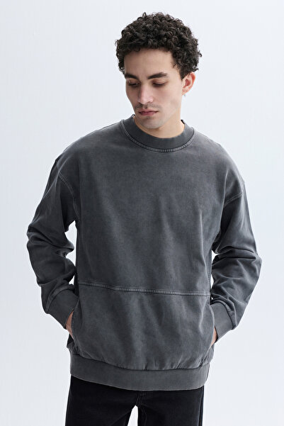 Mudo سترة رياضية كبيرة الحجم بجيب كنغر