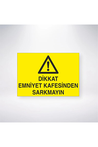 Reysa Tasarım تحذير لا تتدلى من قفص الأمان 21 × 28 ملصق خلفي لاصق