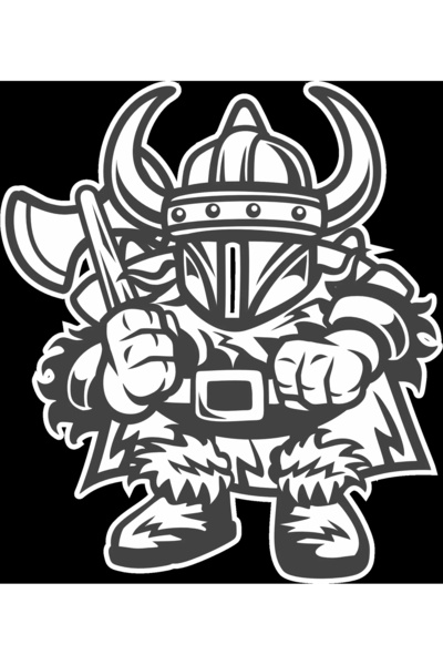 Reysa Tasarım Viking Sticker 10X10 cm Colorful Sticker
